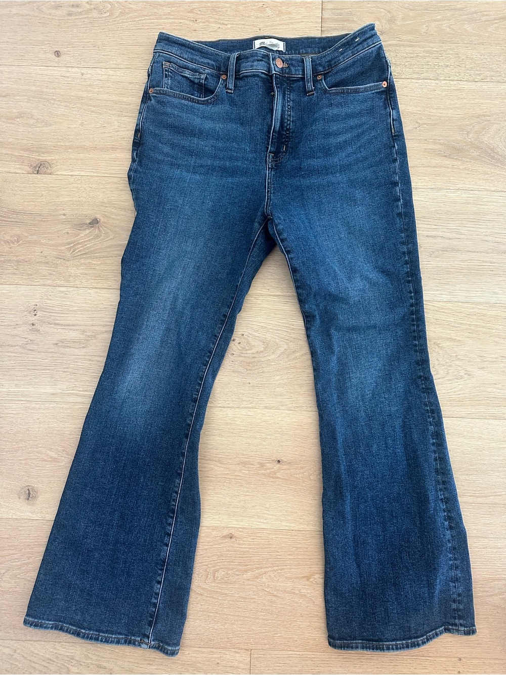 Madewell Dark Blue Skinny Flare Jeans